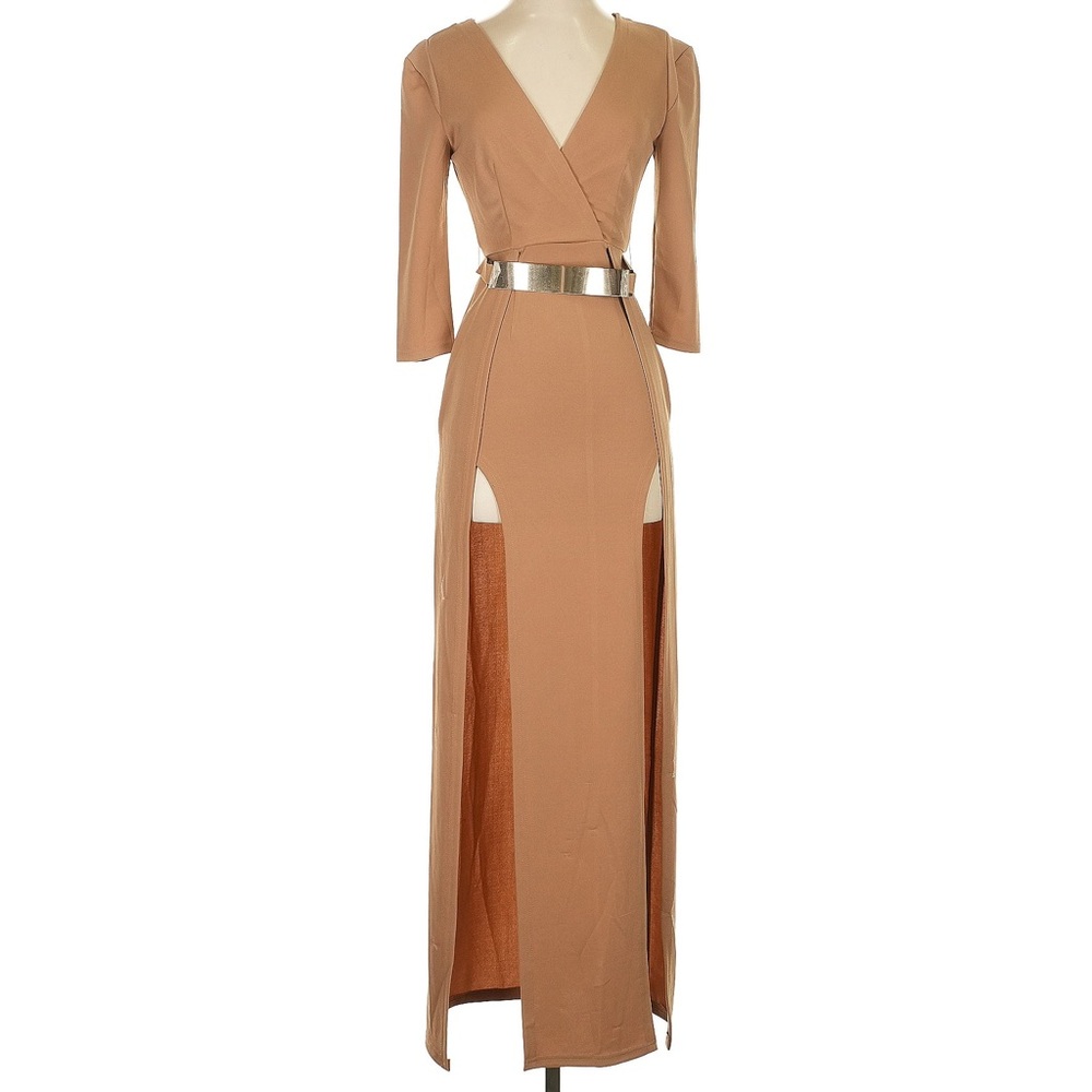 NAANAA Tan Cocktail Dress